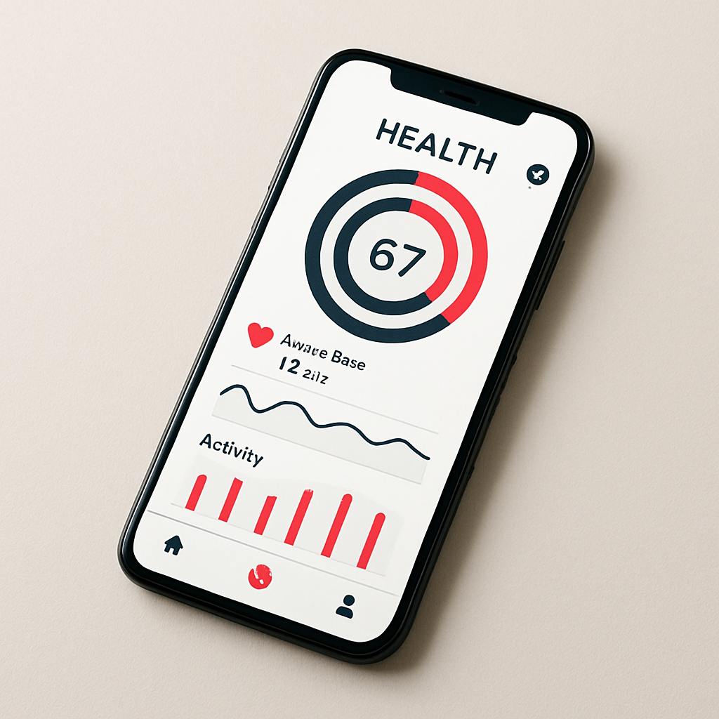 HealthHub — telehealth & fitness mobile app screens